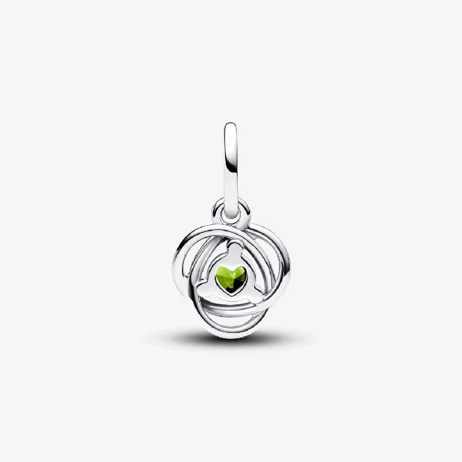 August Birthstone Eternity Circle Dangle Charms