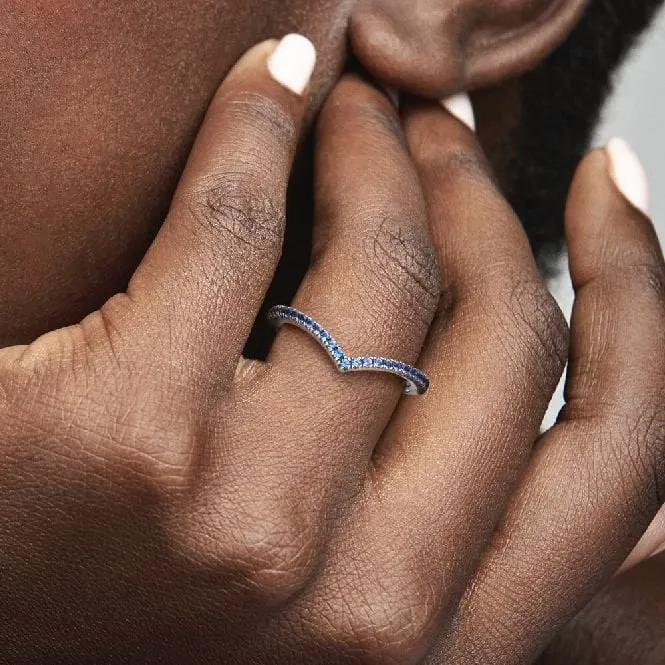Timeless Wish Sparkling Blue Ring, Size 50