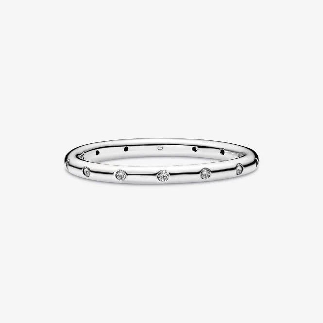 Simple Sparkling Band Ring, Size 64