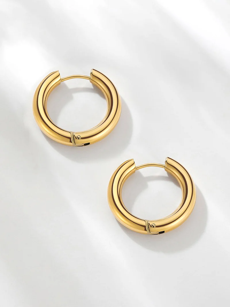 24mm GLOSSY HOOPS Medium Ohrringe