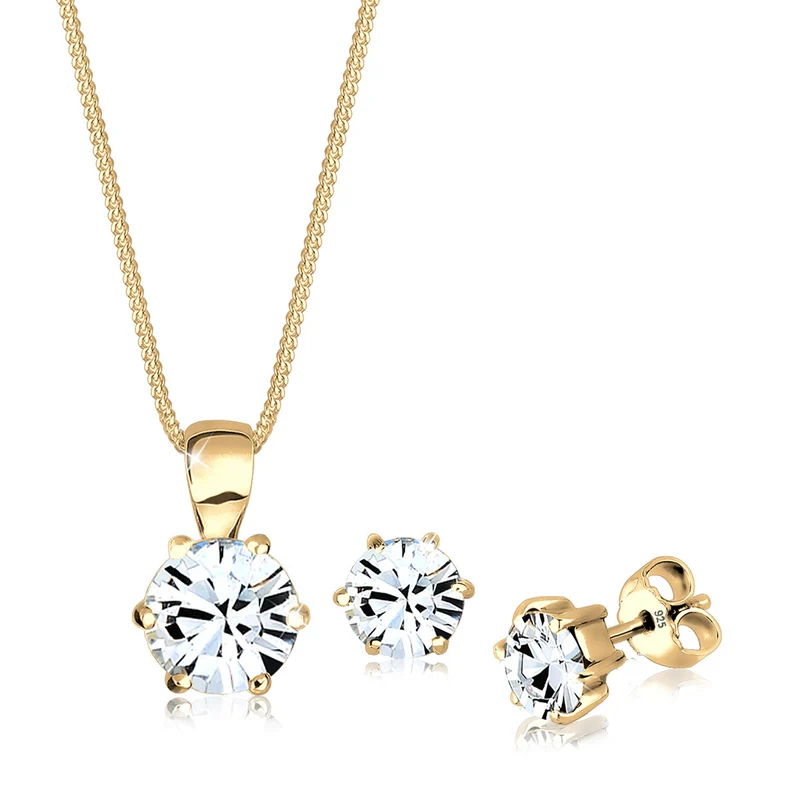 Halskette | Mit Kristallen von Swarovski® (Weiß)