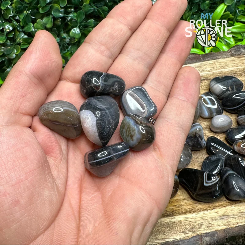 Trommelstein aus Botswana-Achat