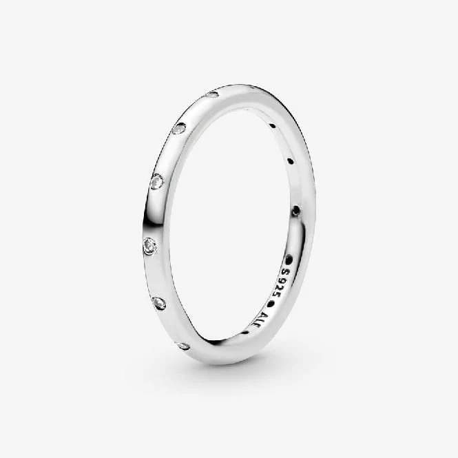Simple Sparkling Band Ring, Size 62