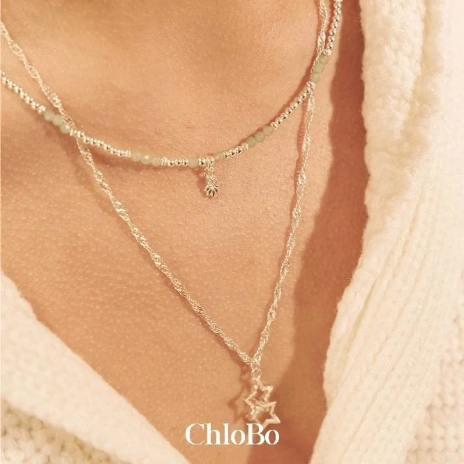 Gold Bobble Chain Hummingbird Necklace