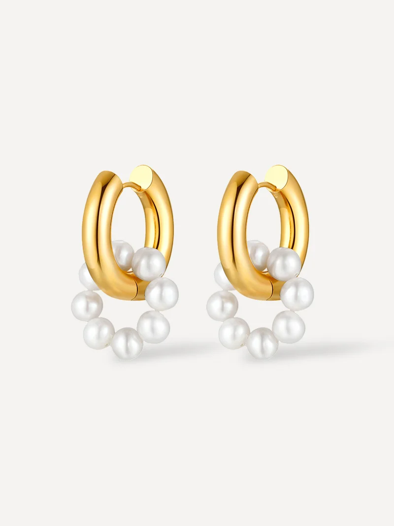 Pearl Hoop Ohrringe