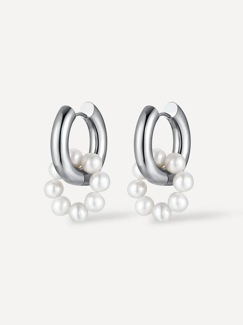 Pearl Hoop Ohrringe