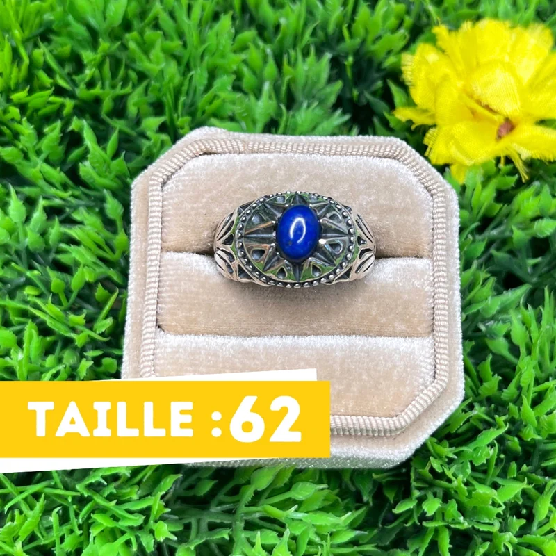 Silberner Lapislazuli-Stern-Siegelring Nr. 3