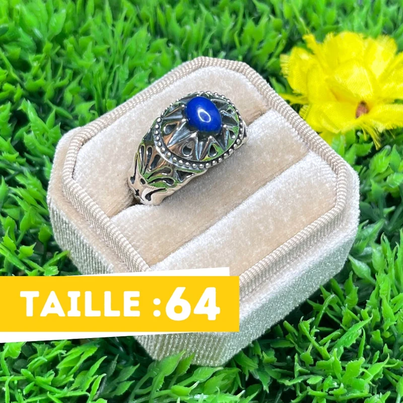 Silberner Lapislazuli-Stern-Siegelring Nr. 2