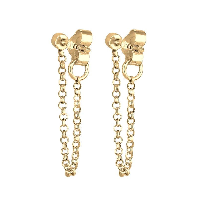 Ohrstecker Ear Chain | Mit Kristallen von Swarovski® (Weiß)