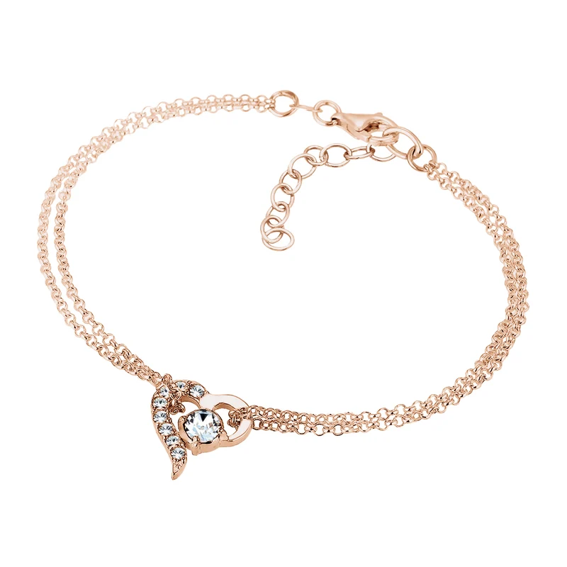 Armband Herz | Mit Kristallen von Swarovski® (Weiß)