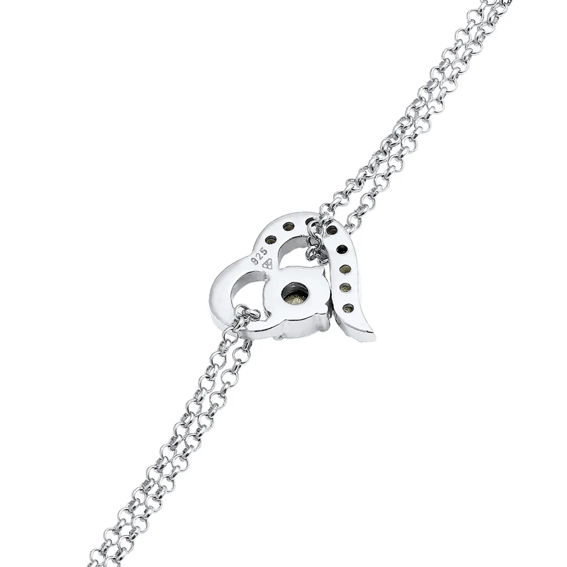 Armband Herz | Mit Kristallen von Swarovski® (Weiß)