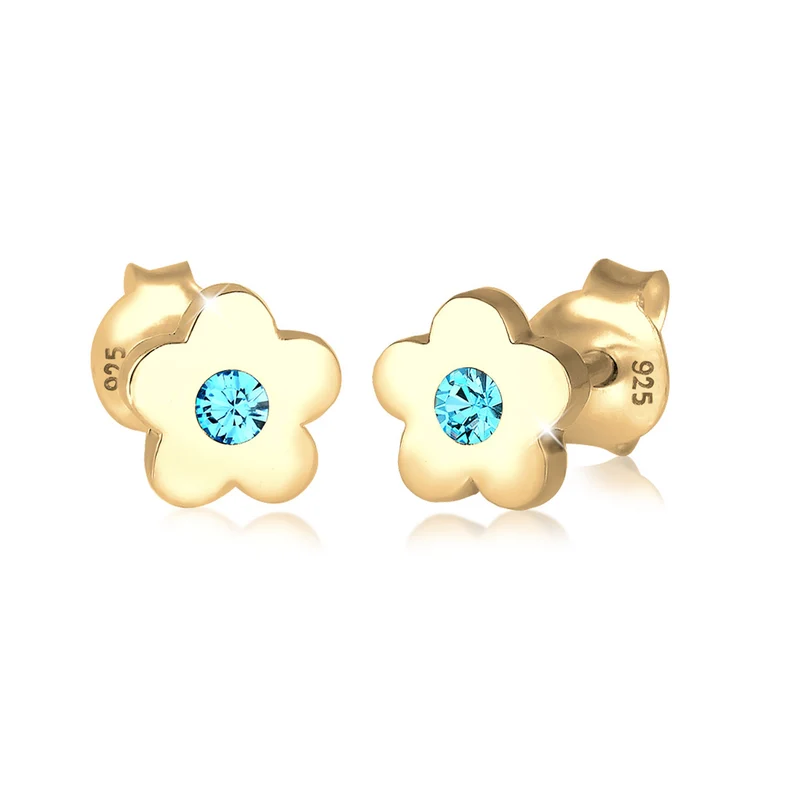 Ohrstecker Blume | Mit Kristallen von Swarovski® (Rosa)