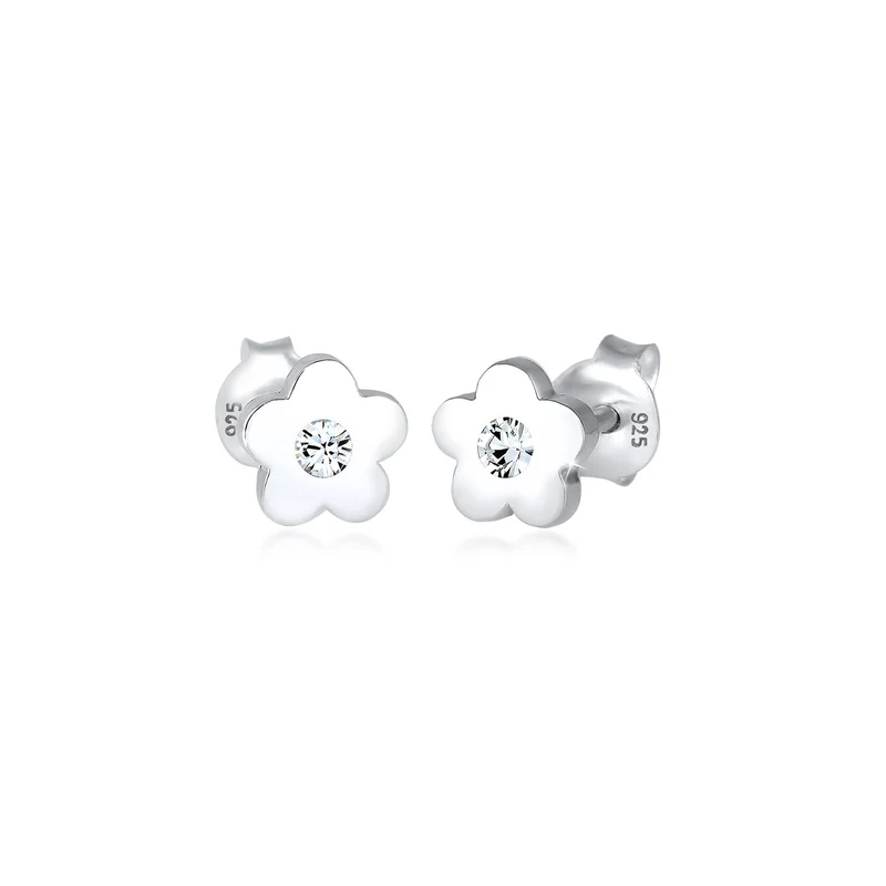 Ohrstecker Blume | Mit Kristallen von Swarovski® (Rosa)
