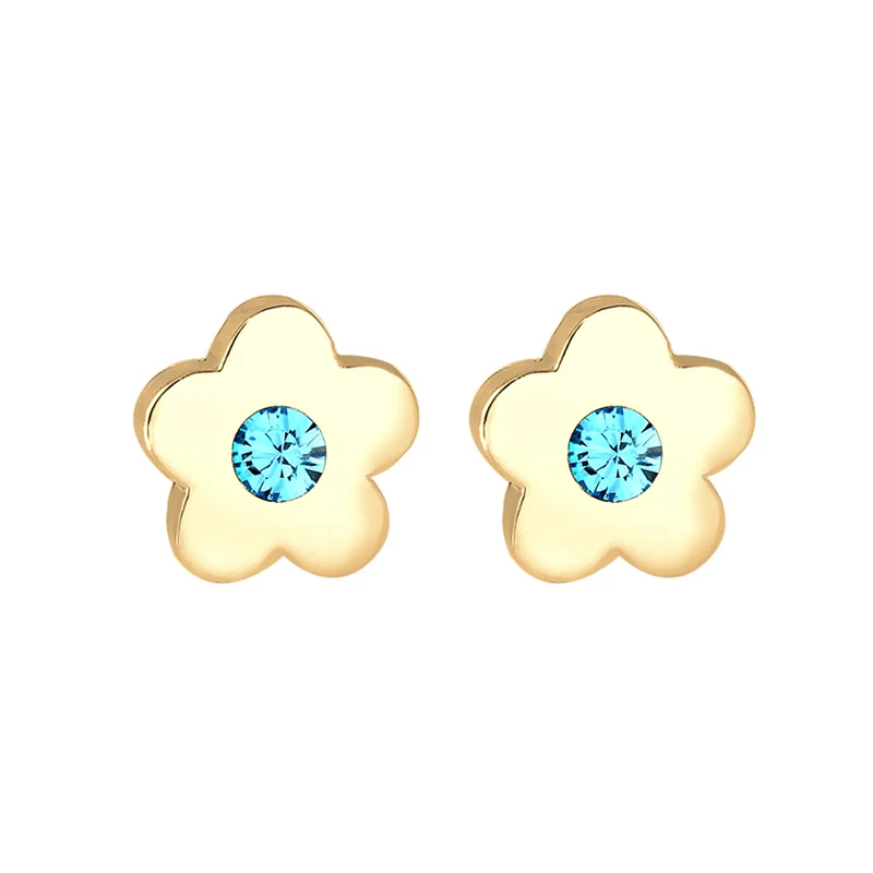 Ohrstecker Blume | Mit Kristallen von Swarovski® (Rosa)