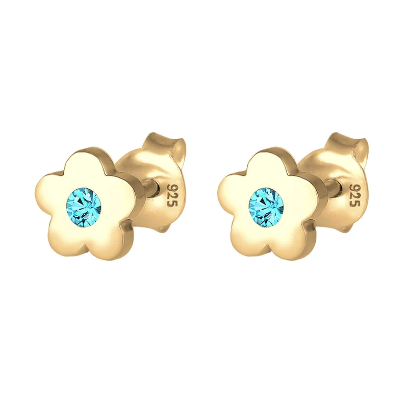 Ohrstecker Blume | Mit Kristallen von Swarovski® (Rosa)