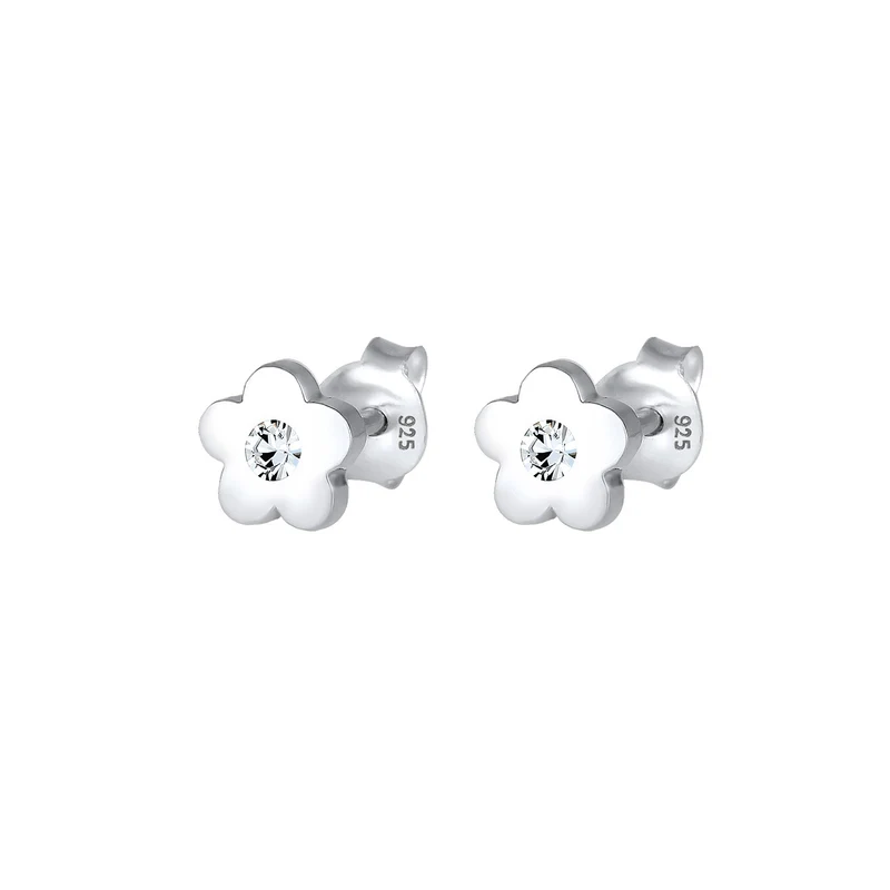 Ohrstecker Blume | Mit Kristallen von Swarovski® (Rosa)