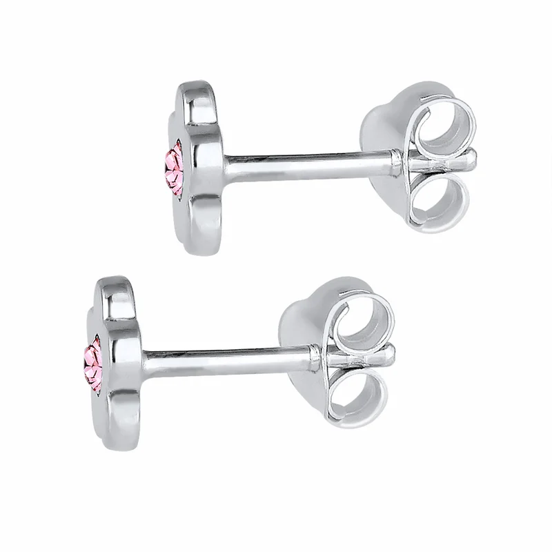 Ohrstecker Blume | Mit Kristallen von Swarovski® (Rosa)