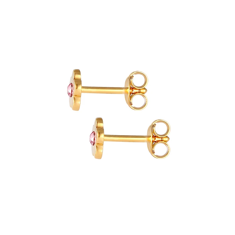 Ohrstecker Blume | Mit Kristallen von Swarovski® (Rosa)