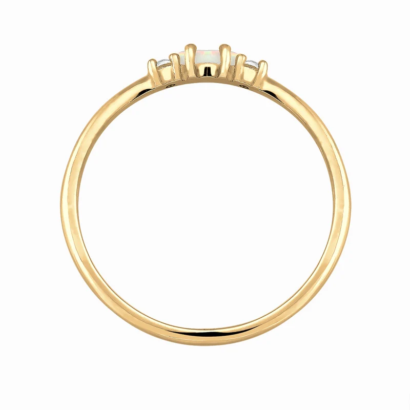 Ring Vintage | Opal & Zirkonia (Weiß)