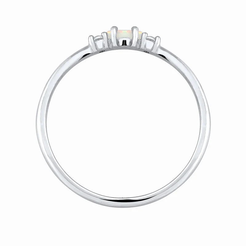 Ring Vintage | Opal & Zirkonia (Weiß)