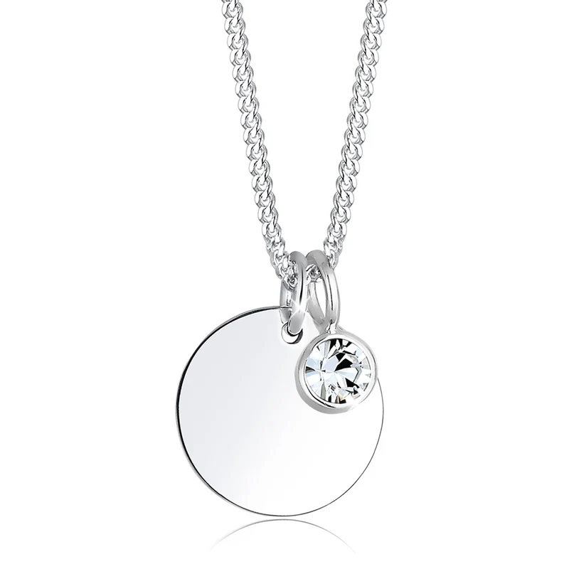 Halskette Geburtsstein | Mit Kristallen von Swarovski® (Weiß)