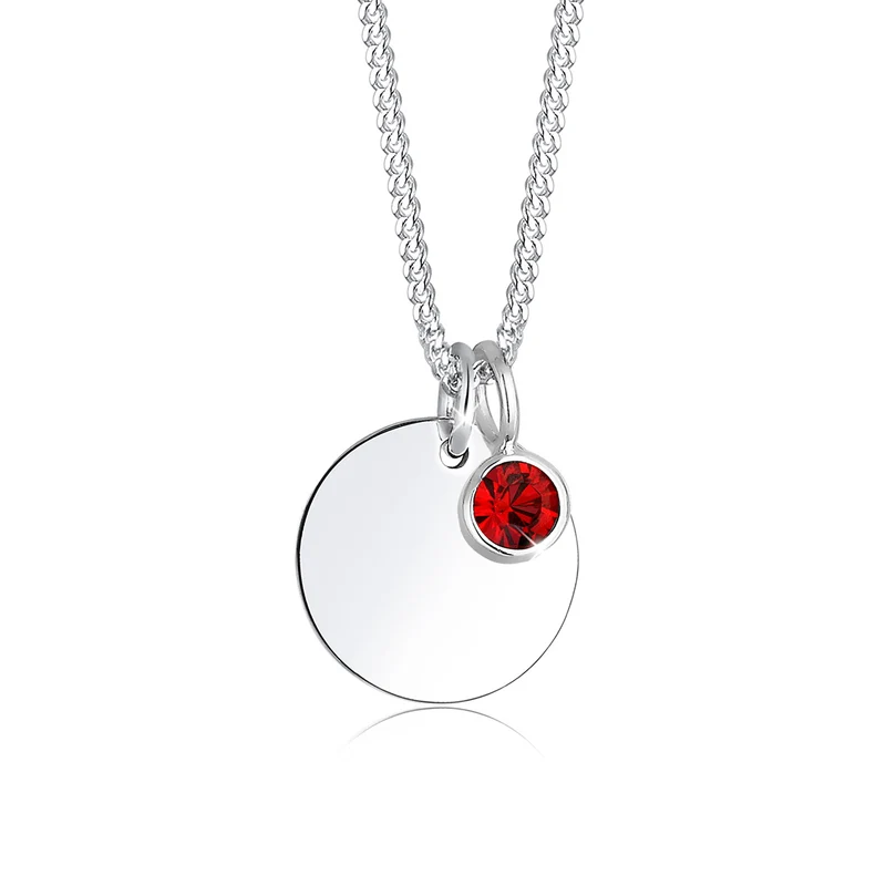 Halskette Geburtsstein | Mit Kristallen von Swarovski® (Weiß)
