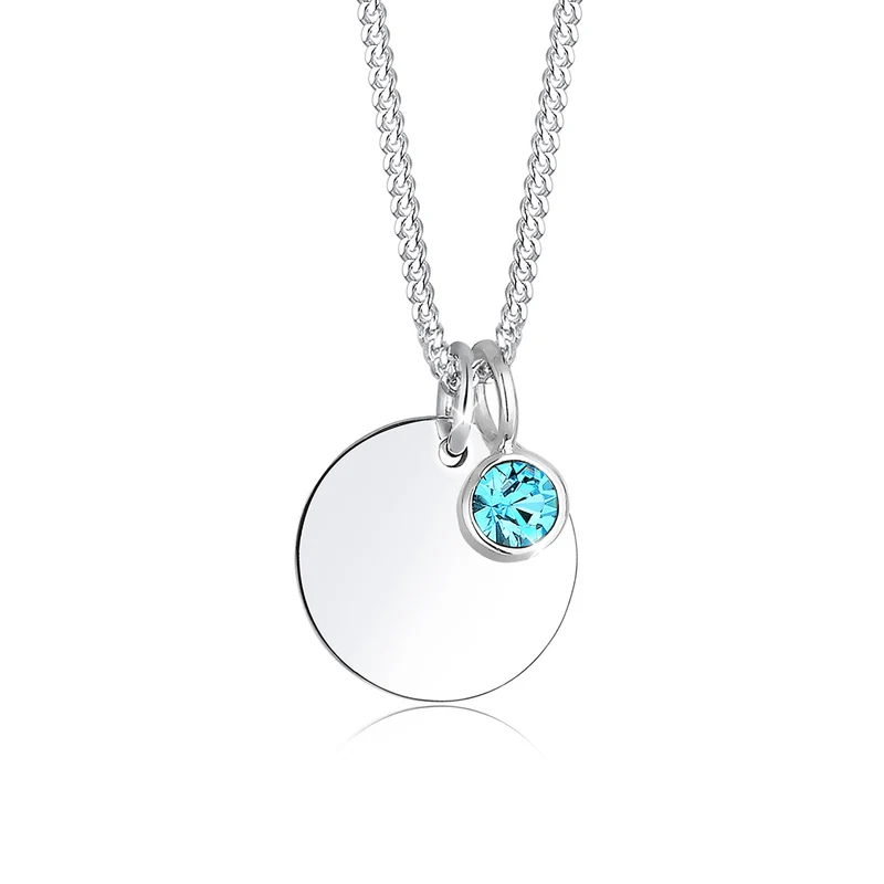 Halskette Geburtsstein | Mit Kristallen von Swarovski® (Weiß)