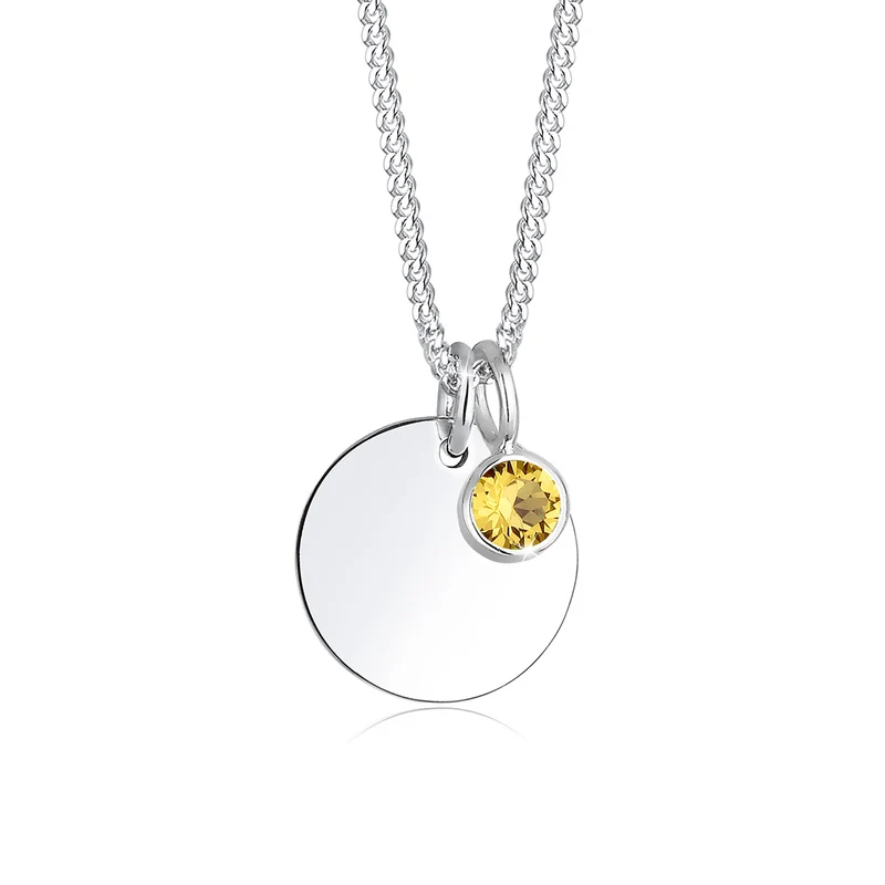 Halskette Geburtsstein | Mit Kristallen von Swarovski® (Weiß)