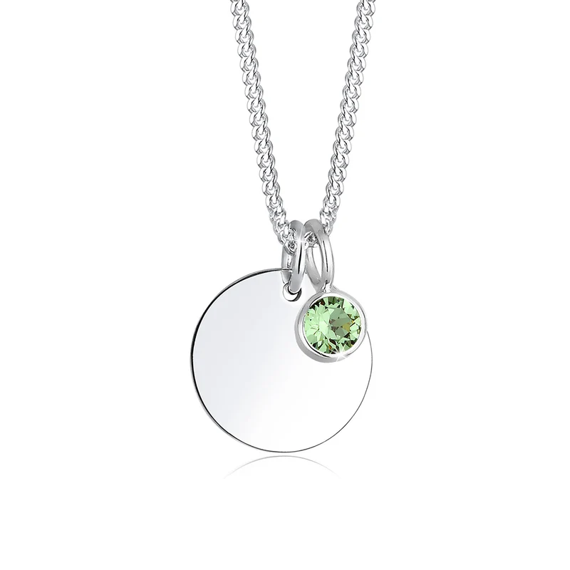 Halskette Geburtsstein | Mit Kristallen von Swarovski® (Weiß)