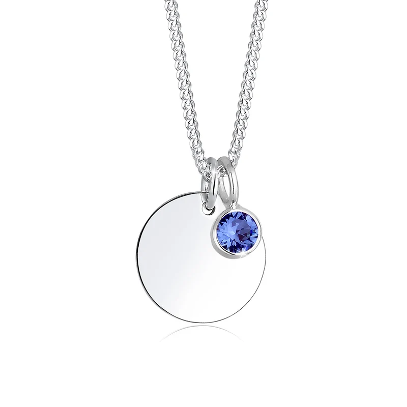 Halskette Geburtsstein | Mit Kristallen von Swarovski® (Weiß)
