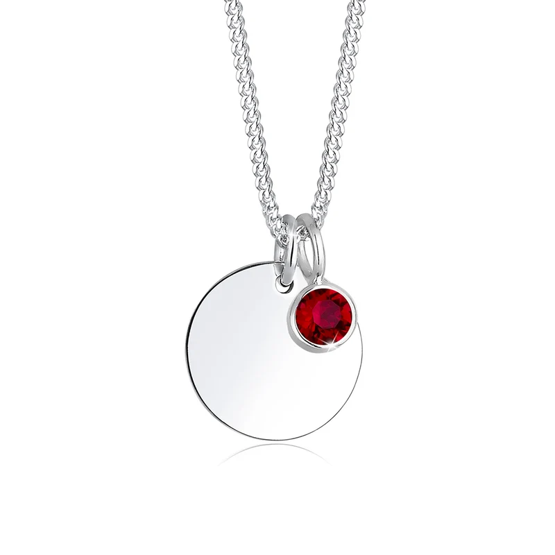 Halskette Geburtsstein | Mit Kristallen von Swarovski® (Weiß)