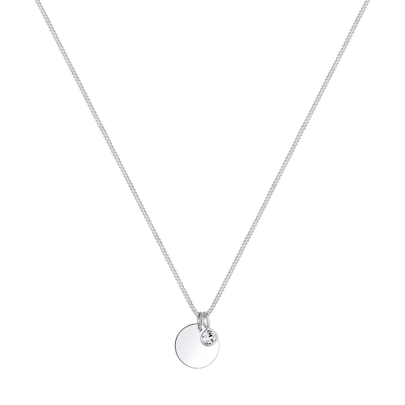 Halskette Geburtsstein | Mit Kristallen von Swarovski® (Weiß)