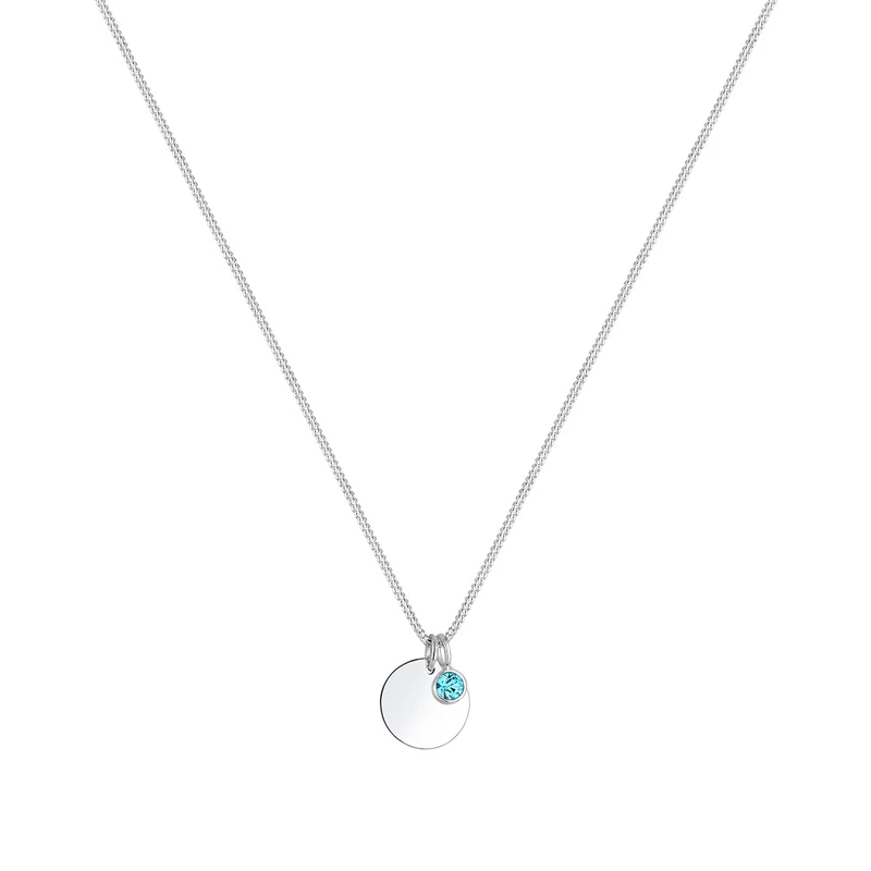 Halskette Geburtsstein | Mit Kristallen von Swarovski® (Weiß)