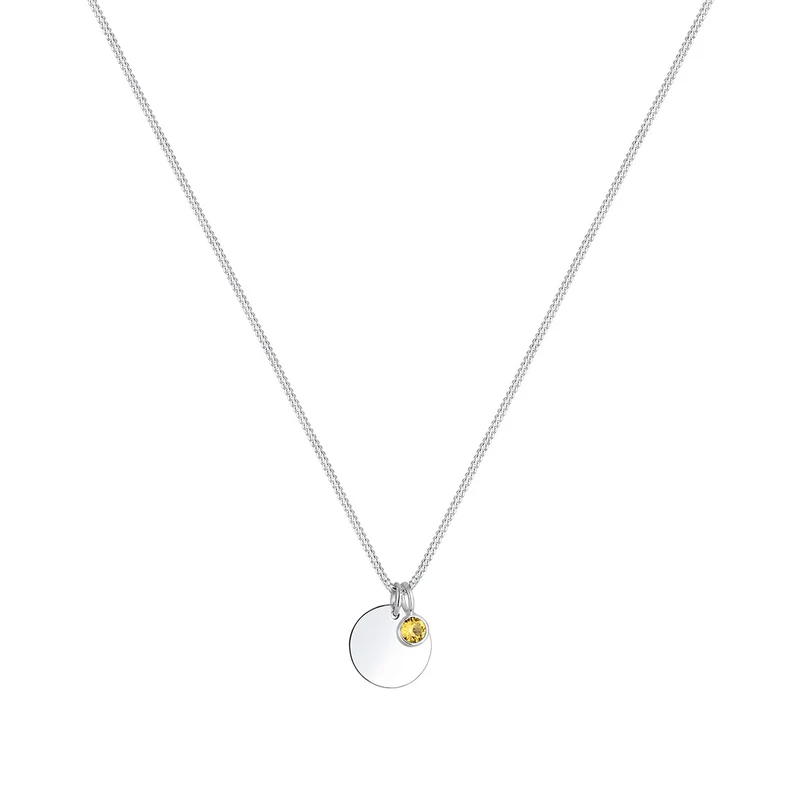 Halskette Geburtsstein | Mit Kristallen von Swarovski® (Weiß)