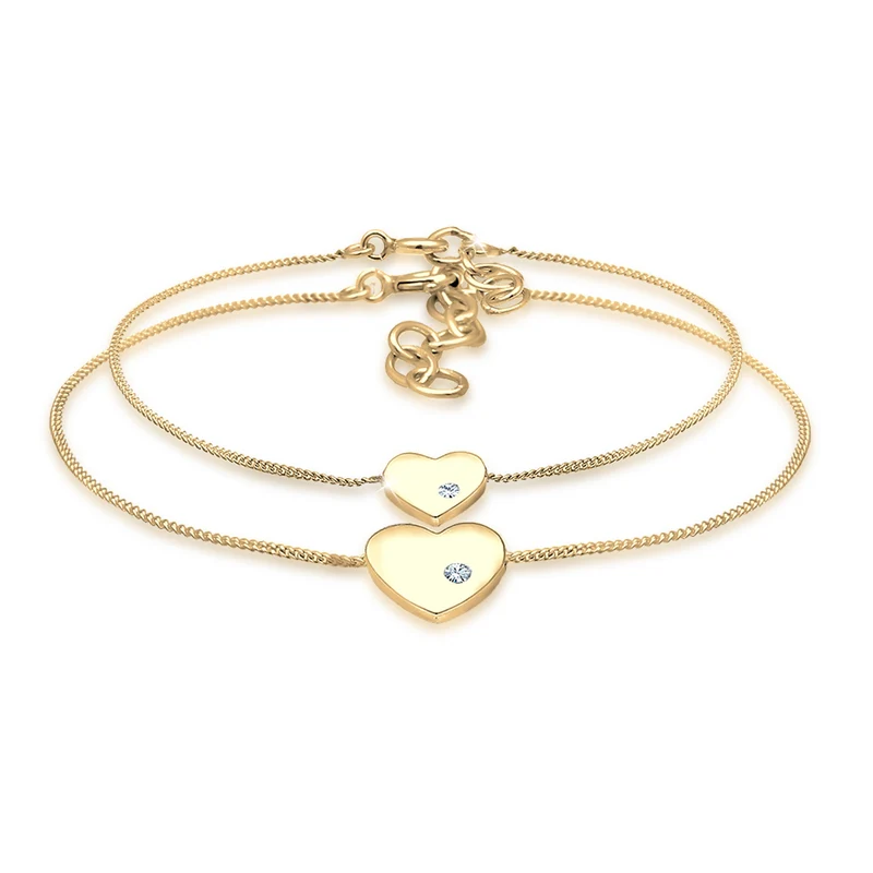 Mutter-Kind-Armbandset | Mit Kristallen von Swarovski® (Weiß)