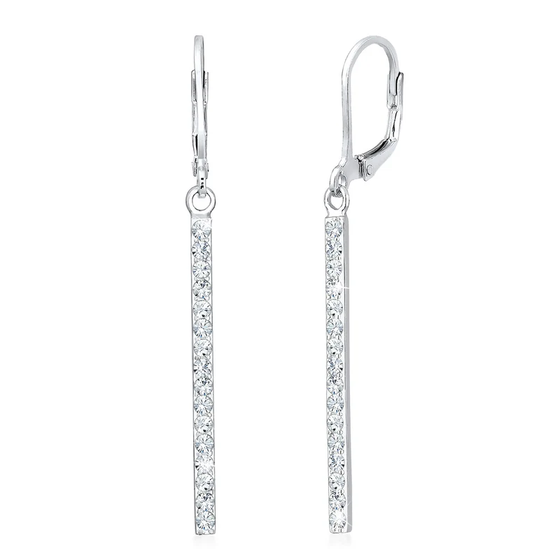 Ohrhänger Geo | Mit Kristallen von Swarovski® (Weiß)