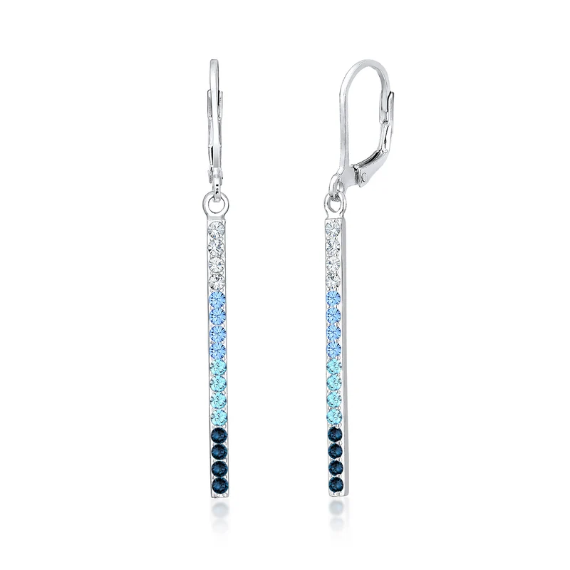 Ohrhänger Geo | Mit Kristallen von Swarovski® (Weiß)