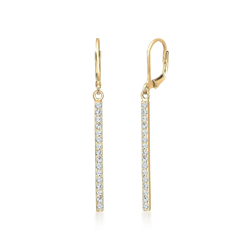 Ohrhänger Geo | Mit Kristallen von Swarovski® (Weiß)