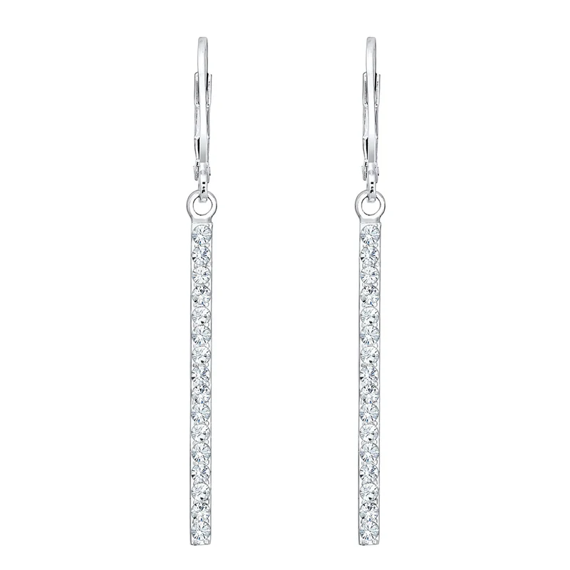 Ohrhänger Geo | Mit Kristallen von Swarovski® (Weiß)