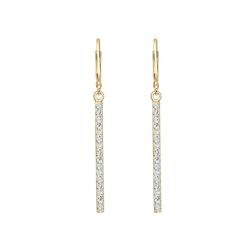 Ohrhänger Geo | Mit Kristallen von Swarovski® (Weiß)