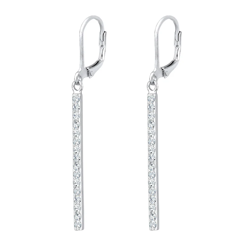 Ohrhänger Geo | Mit Kristallen von Swarovski® (Weiß)