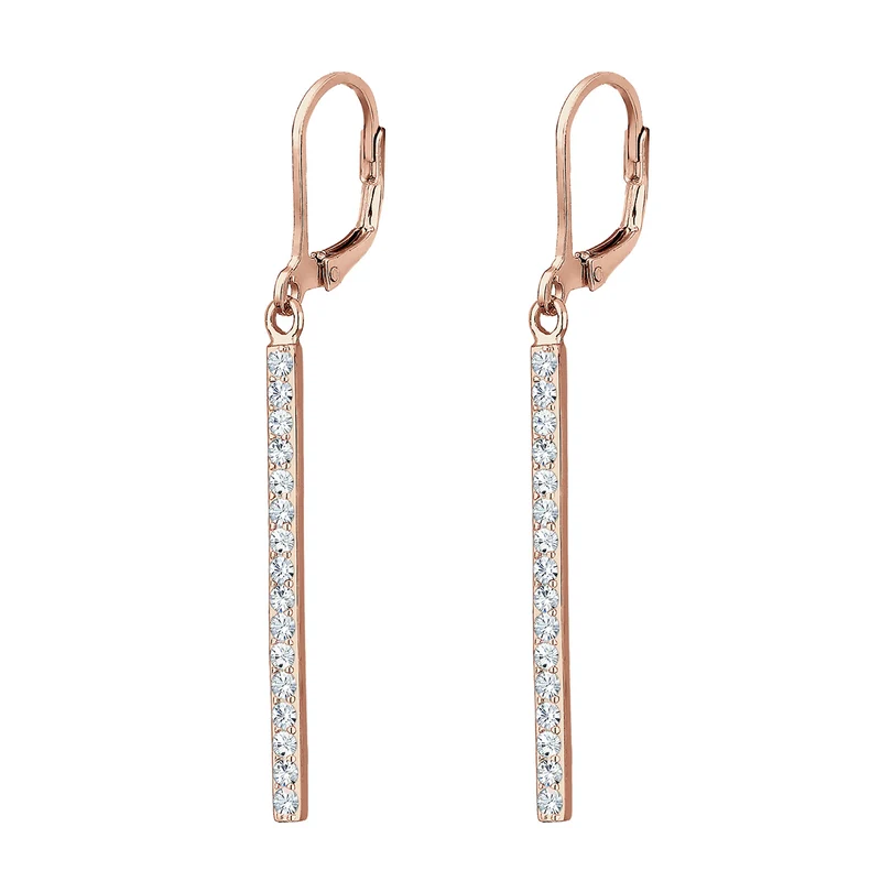 Ohrhänger Geo | Mit Kristallen von Swarovski® (Weiß)