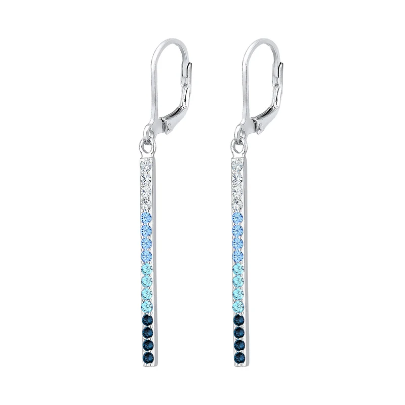 Ohrhänger Geo | Mit Kristallen von Swarovski® (Weiß)