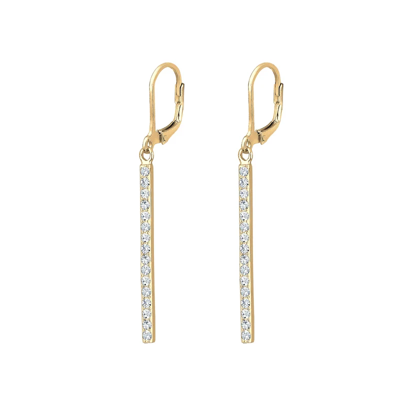 Ohrhänger Geo | Mit Kristallen von Swarovski® (Weiß)