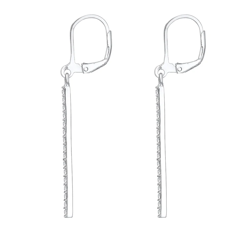 Ohrhänger Geo | Mit Kristallen von Swarovski® (Weiß)