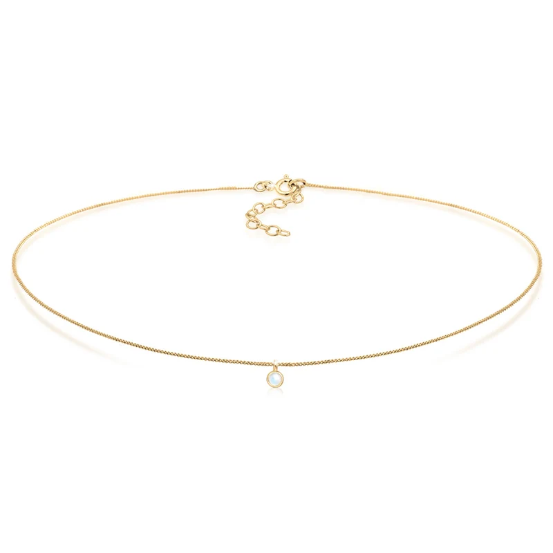 Choker Basic | Mondstein (Weiß)