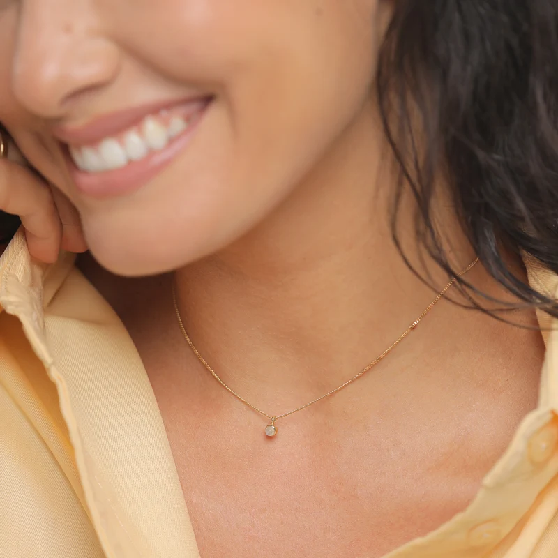Choker Basic | Mondstein (Weiß)
