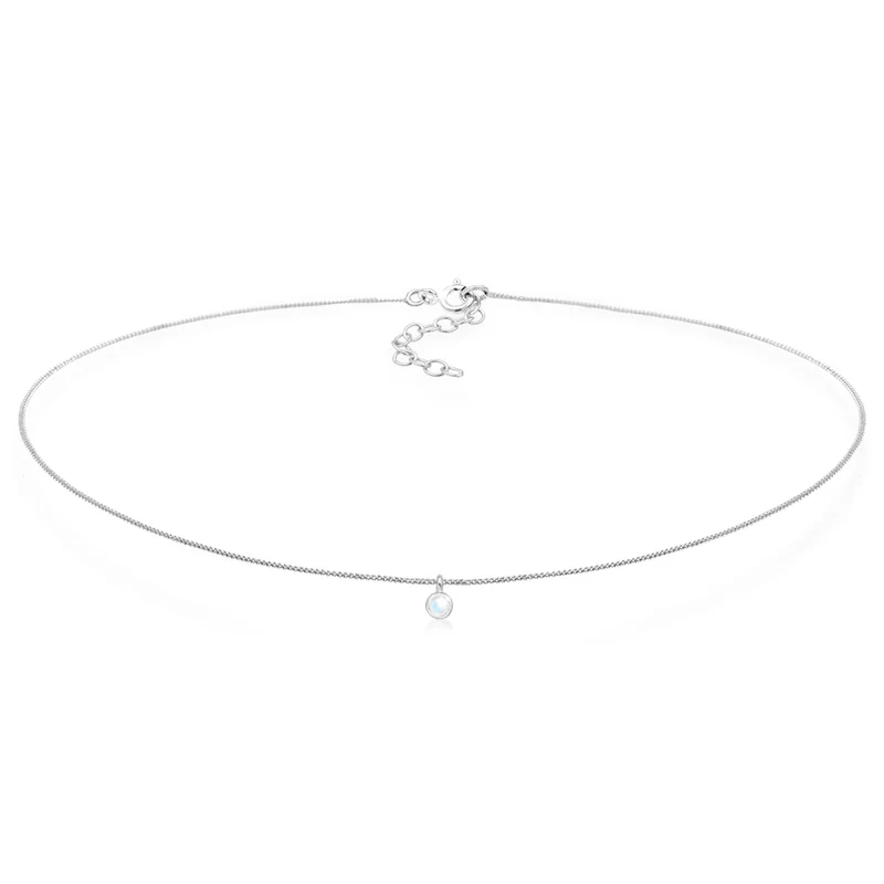 Choker Basic | Mondstein (Weiß)