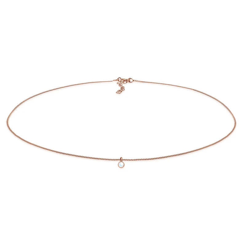 Choker Basic | Mondstein (Weiß)