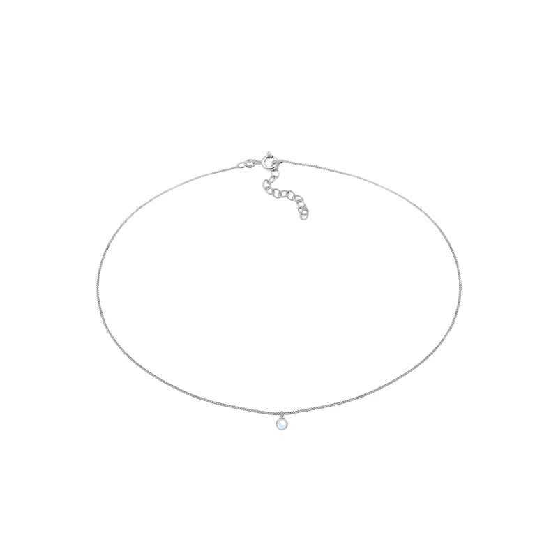 Choker Basic | Mondstein (Weiß)